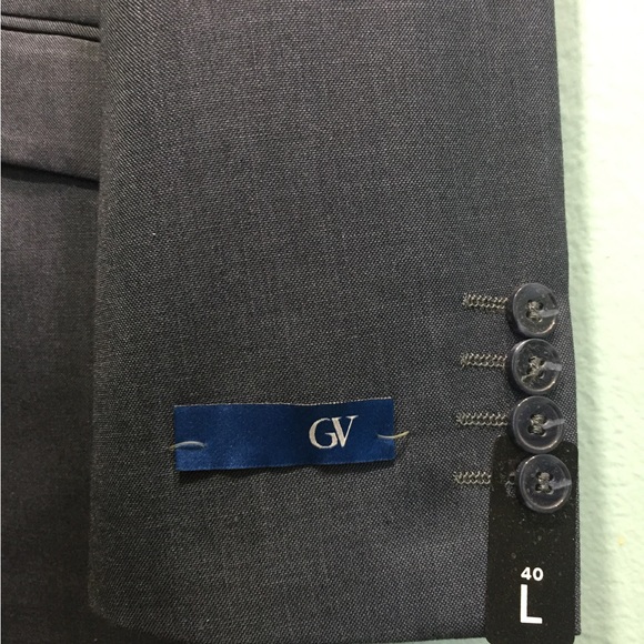 Mens suit slim 40L/34W navy blue import - Picture 3 of 4